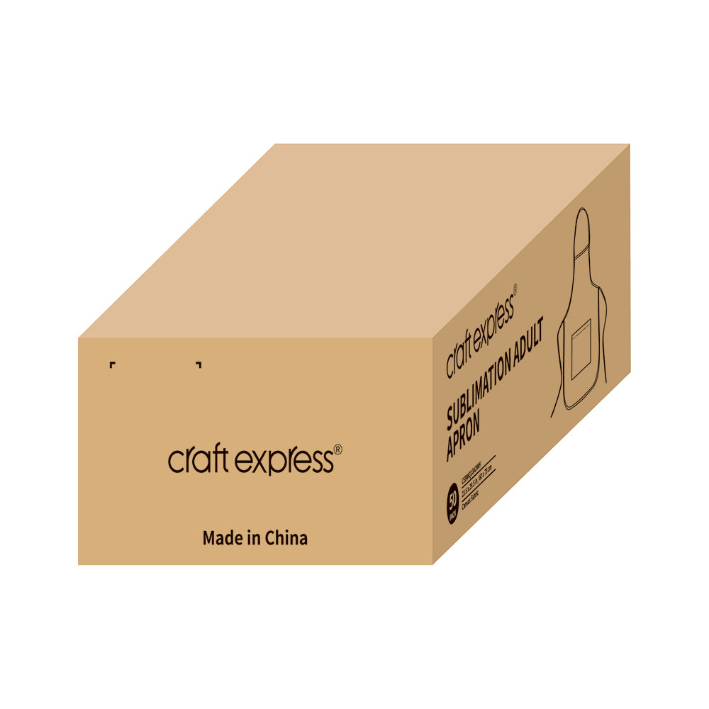 Craft Express 2 Pack White Sublimation Childrens Aprons with Pockets - Craft Express Canada
